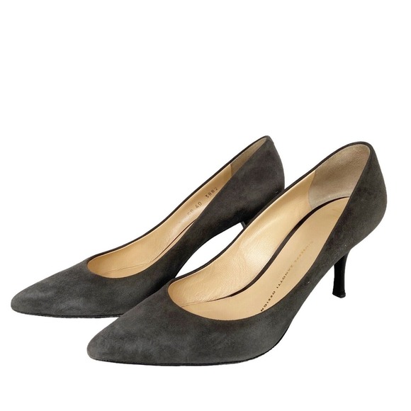 Giuseppe Zanotti High Heel Pump Gray Suede Pointed Toe Womens 40 IT / 10 US - Picture 3 of 14